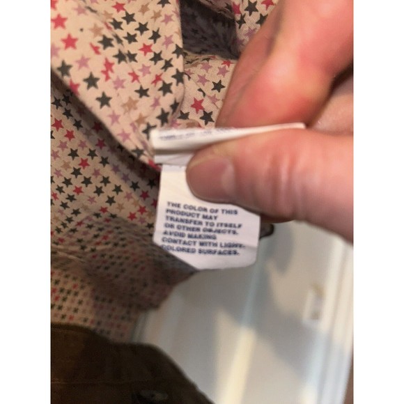 AI Authentic Icon Women's Jacket Brown Buttons Zipper Cotton Light Large - Picture 11 of 16